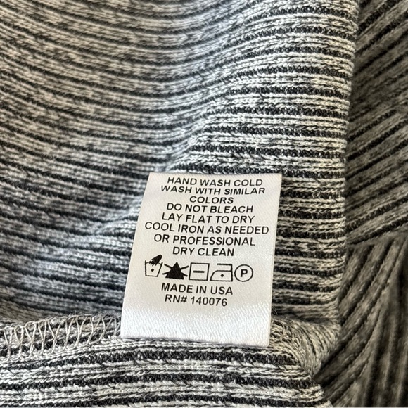 Generation Love Charcoal Ribbed Knit Turtleneck Sweater Longsleeve Layering Top - Picture 9 of 9